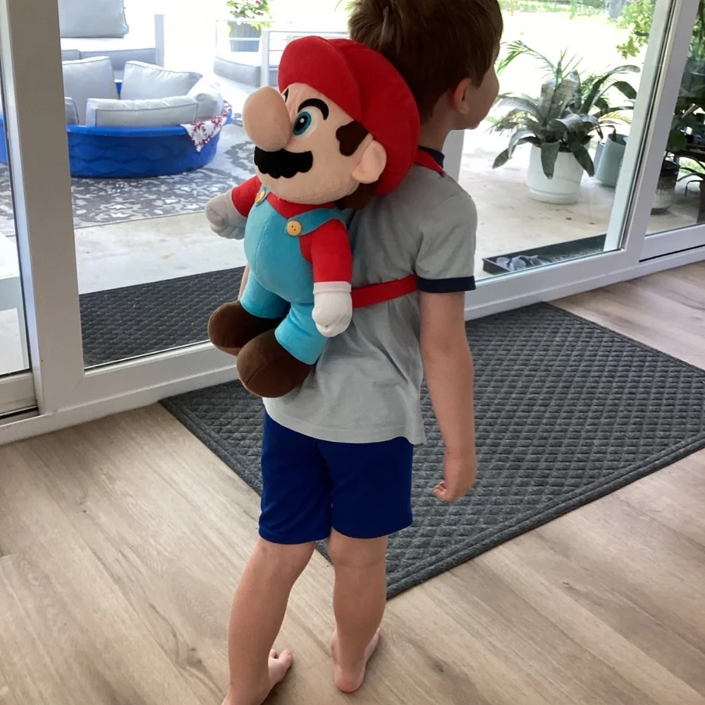 Super Mario Bros Backpack BioWorld Nintendo Plush Travel Classic Video Game NEW